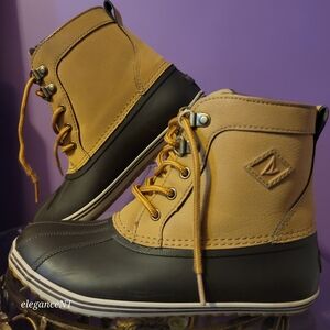 Sperry Little Boy's Bowline Tan   Duck Boots Sz: 3M